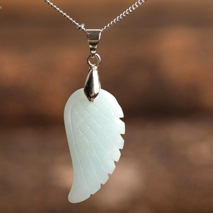 "Angel Wing" Pendant in Natural Stone