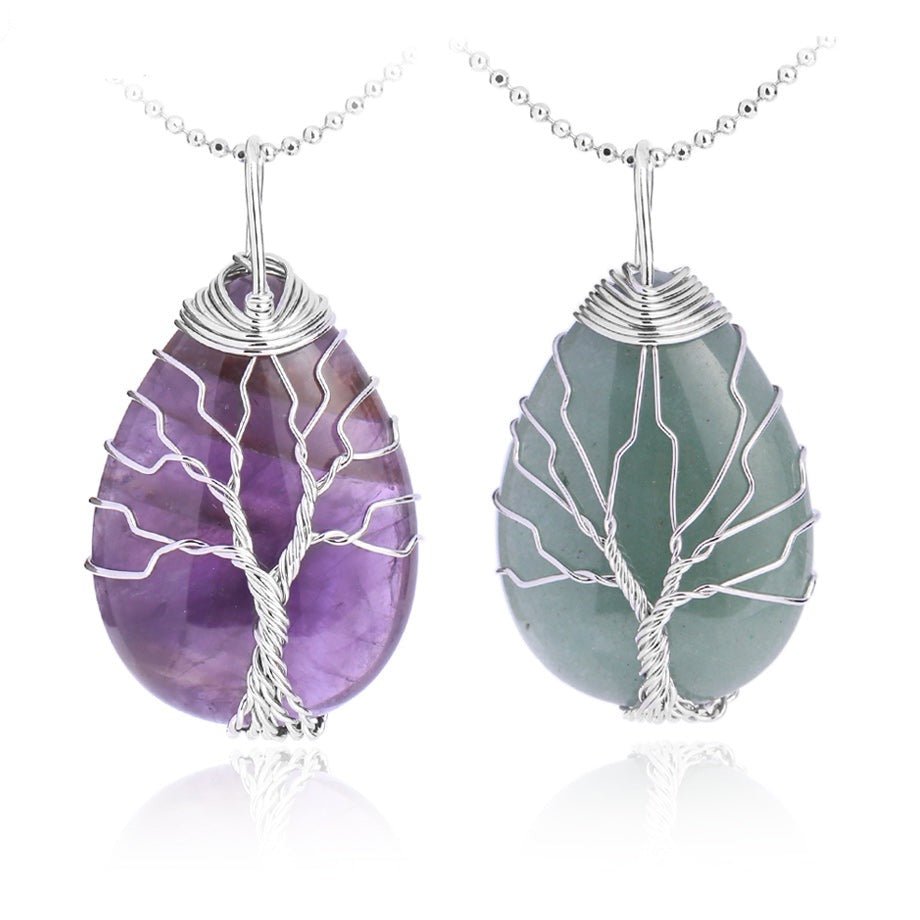 Healing Tree Pendant in Natural Stone
