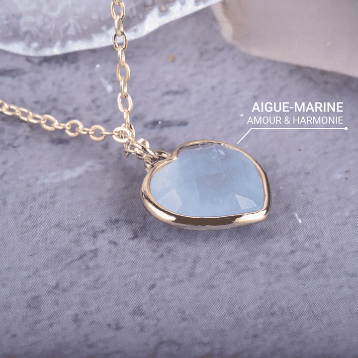 Aquamarine Heart Pendant
