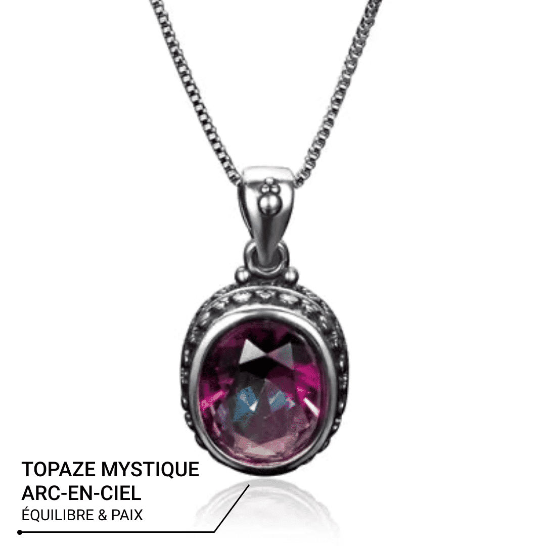 "Serene Creativity" Pendant in Rainbow Mystic Topaz