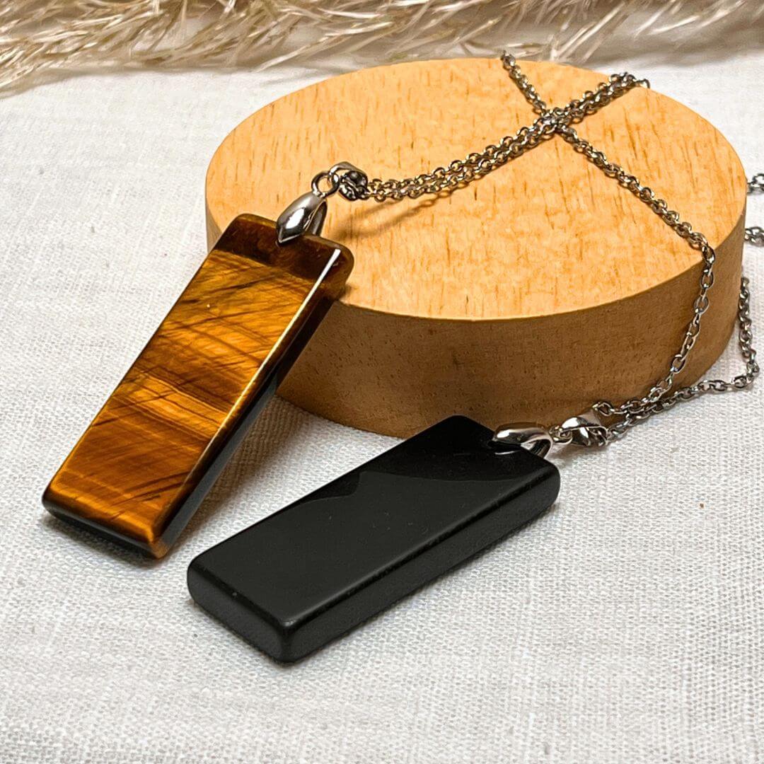 "Elegance & Power" Pendant in Natural Stone
