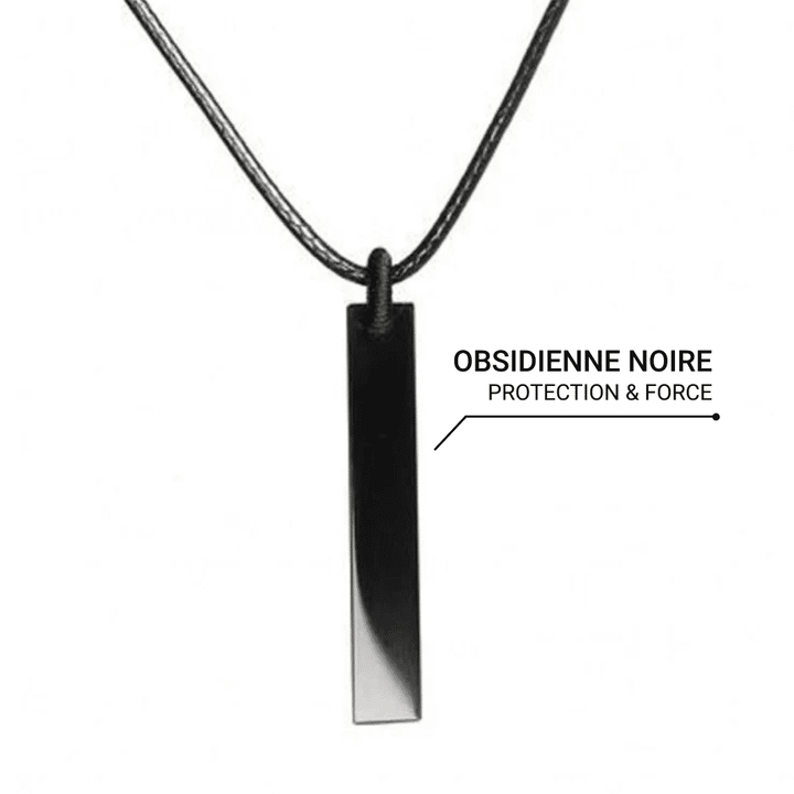 "Protection" Pendant in Black Obsidian