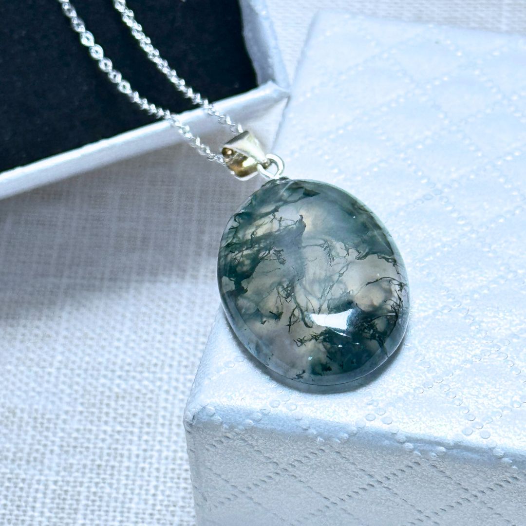 "Natural Serenity" Moss Agate Pendant