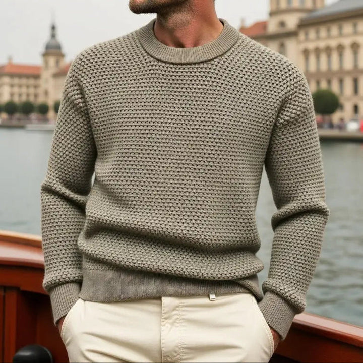 Textured Old Money Pullover