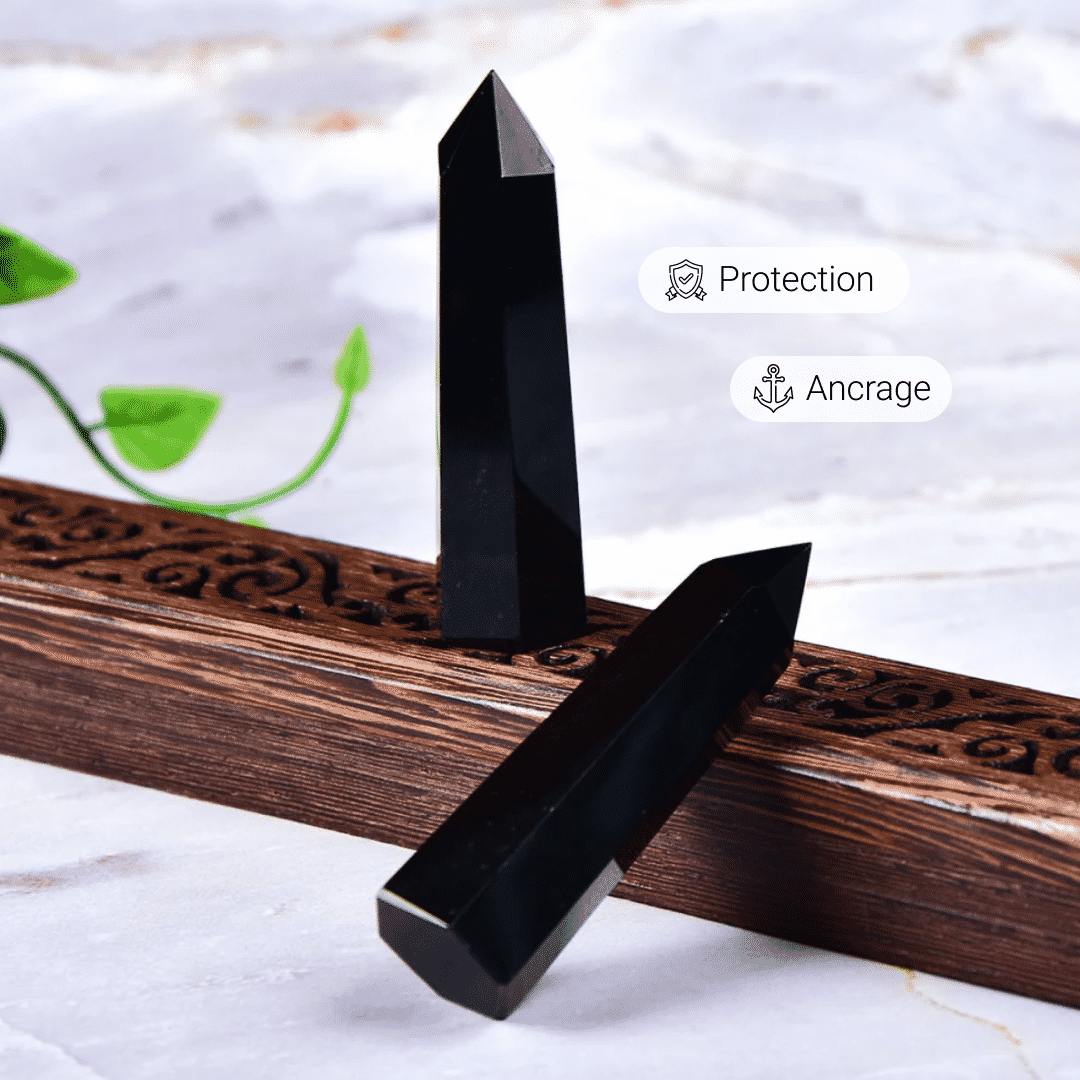 Protective Point in Black Obsidian